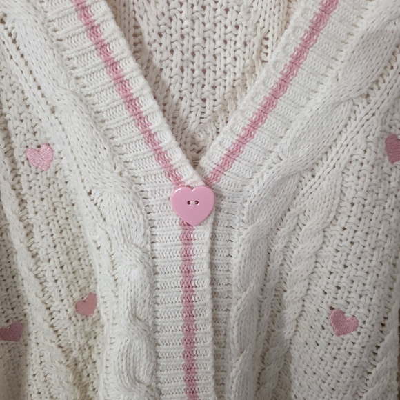 Taylor Swift Lover Cardigan XL/2XL • Pink Heart Knit • Official Swiftie Merch - Picture 3 of 6
